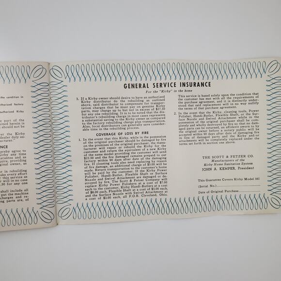 Vtg KIRBY Model 561 Vaccum Cleaner INSTRUCTION BOOK Owners MANUAL - Picture 12 of 14